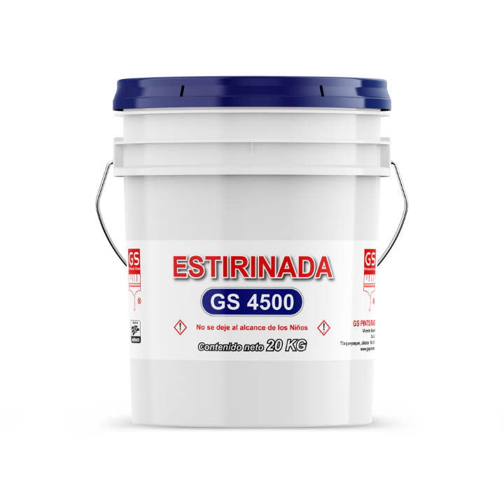 GS-4500 Estirinada resina base agua para formulación de recubrimientos en cubeta 20 kg – GS Pinturas Finas