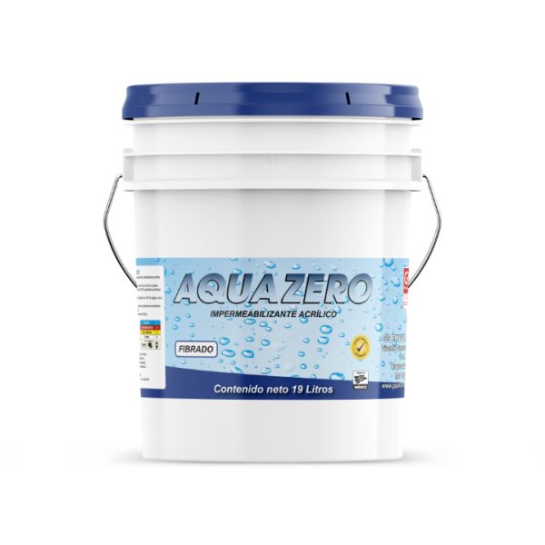 AquaZero Fibrado impermeabilizante acrílico con fibras de vidrio en cubeta 19 litros – GS Pinturas Finas